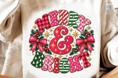 Merry & Bright Christmas PNG Sublimation Product Image 4
