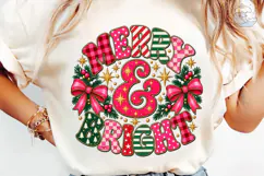 Merry & Bright Christmas PNG Sublimation Product Image 6