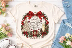 Christmas Wreath PNG Sublimation Design Product Image 2
