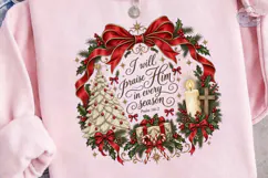 Christmas Wreath PNG Sublimation Design Product Image 3