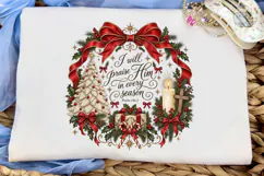 Christmas Wreath PNG Sublimation Design Product Image 5