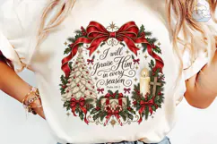 Christmas Wreath PNG Sublimation Design Product Image 6
