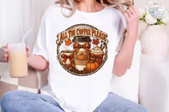 All The Coffee Please Fall PNG Shirt Des Product Image 4