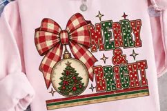 Merry & Bright Christmas PNG Sublimation Product Image 3