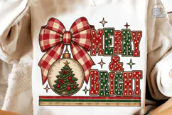 Merry & Bright Christmas PNG Sublimation Product Image 4