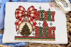 Merry & Bright Christmas PNG Sublimation Product Image 5