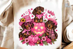 Pink Out Dachshund Dogs PNG Sublimation Product Image 3