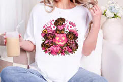 Pink Out Dachshund Dogs PNG Sublimation Product Image 4
