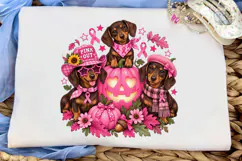 Pink Out Dachshund Dogs PNG Sublimation Product Image 5