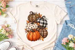 Fall Pumpkin PNG Sublimation Shirt Desig Product Image 2