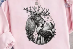 Santa Reindeer Christmas PNG Sublimation Product Image 3