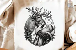 Santa Reindeer Christmas PNG Sublimation Product Image 4