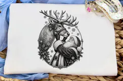Santa Reindeer Christmas PNG Sublimation Product Image 5