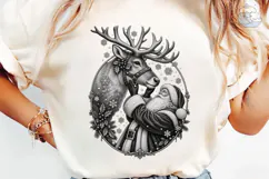 Santa Reindeer Christmas PNG Sublimation Product Image 6