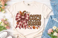 Cozy Season Fall Vibes PNG Shirt Design Product Image 1