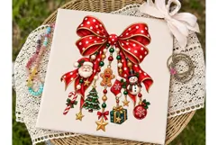 Christmas Bow Ornaments PNG Sublimation Product Image 2