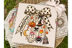 Halloween Spooky Bow PNG Sublimation Des Product Image 1