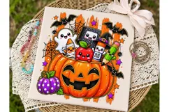 Halloween Kawaii Pumpkin PNG Sublimation Product Image 2