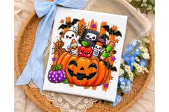 Halloween Kawaii Pumpkin PNG Sublimation Product Image 3