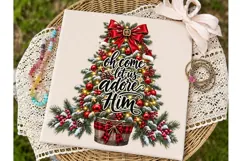 Oh Come Let Us Adore Him Christmas PNG Product Image 2