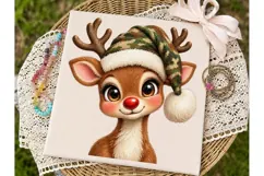Cute Christmas Reindeer PNG Shirt Design Product Image 2
