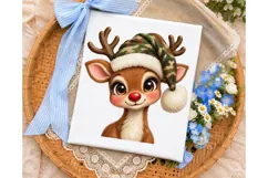 Cute Christmas Reindeer PNG Shirt Design Product Image 3