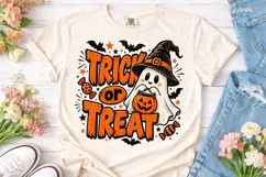 Trick or Treat Ghost PNG Sublimation Shi Product Image 2