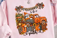 Fall Welcome Pumpkin Patch PNG Shirt Des Product Image 3
