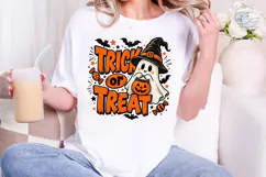 Trick or Treat Ghost PNG Sublimation Shi Product Image 4