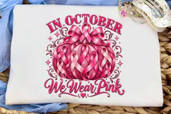 In October We Wear Pink PNG Sublimation Product Image 5