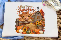 Hay There Pumpkin Cow PNG Sublimation Product Image 5