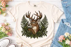 Deer Fern Forest PNG Shirt Design Product Image 2