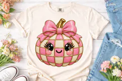 Cute Checkered Pumpkin PNG Shirt Design Product Image 2