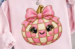 Cute Checkered Pumpkin PNG Shirt Design Product Image 3
