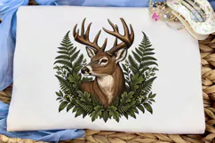 Deer Fern Forest PNG Shirt Design Product Image 5