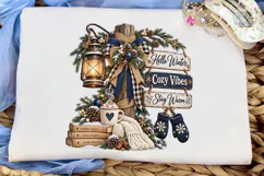 Hello Winter Cozy Vibes PNG Sublimation Product Image 5