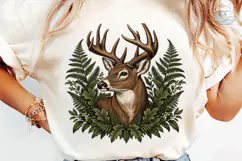 Deer Fern Forest PNG Shirt Design Product Image 6
