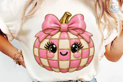 Cute Checkered Pumpkin PNG Shirt Design Product Image 6