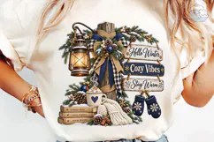 Hello Winter Cozy Vibes PNG Sublimation Product Image 6