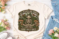 All Plants Are Edible Skeleton PNG Shirt Product Image 2