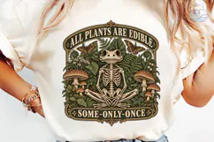 All Plants Are Edible Skeleton PNG Shirt Product Image 6