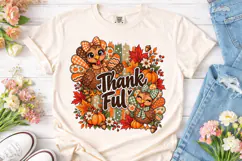 Thank Fall Turkey PNG Sublimation Design Product Image 2