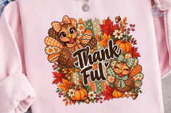 Thank Fall Turkey PNG Sublimation Design Product Image 3