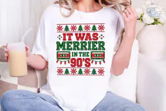 It Was Merrier 90s PNG Sublimation Shirt Product Image 1