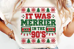 It Was Merrier 90s PNG Sublimation Shirt Product Image 6