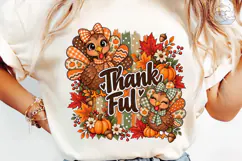Thank Fall Turkey PNG Sublimation Design Product Image 6