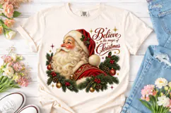 Believe in Christmas Santa PNG Sublimati Product Image 2