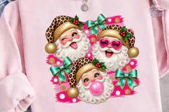 Retro Santa Claus Pink PNG Sublimation Product Image 3