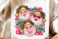 Retro Santa Claus Pink PNG Sublimation Product Image 4