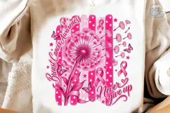 Breast Cancer Awareness Dandelion PNG Sh Product Image 1
